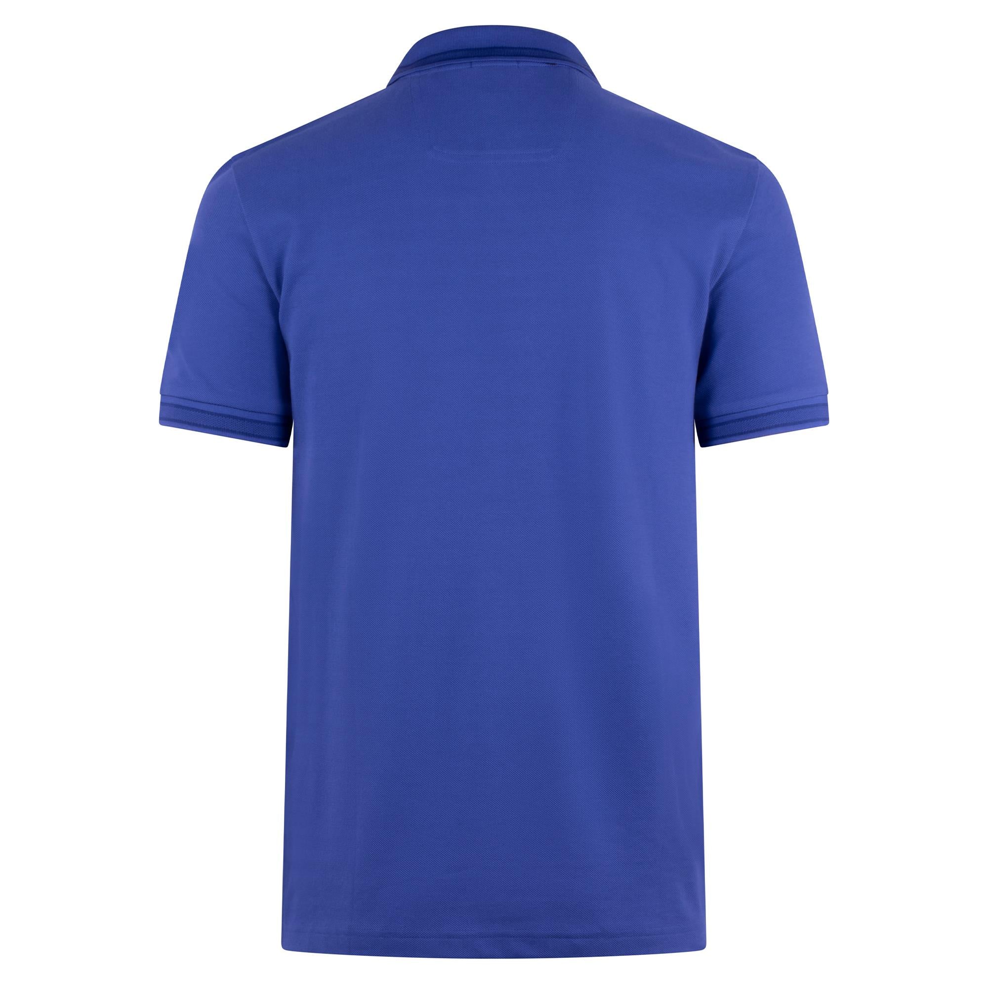 Boss Paddy Cotton Pique Mens Polo Shirt Medium Blue